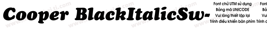 Cooper BlackItalicSw字体转换